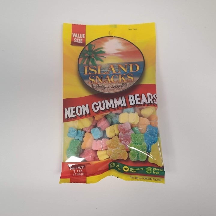 *Island Snacks Neon Gummi Bears