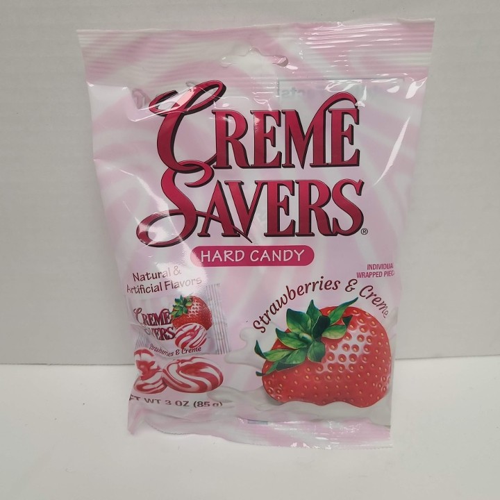 *Creme Savers Hard Candy Strawberries & Creme