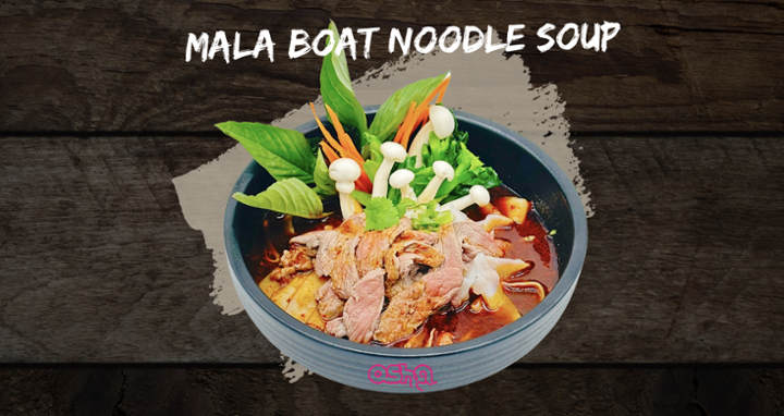 Mala boat noodle soup