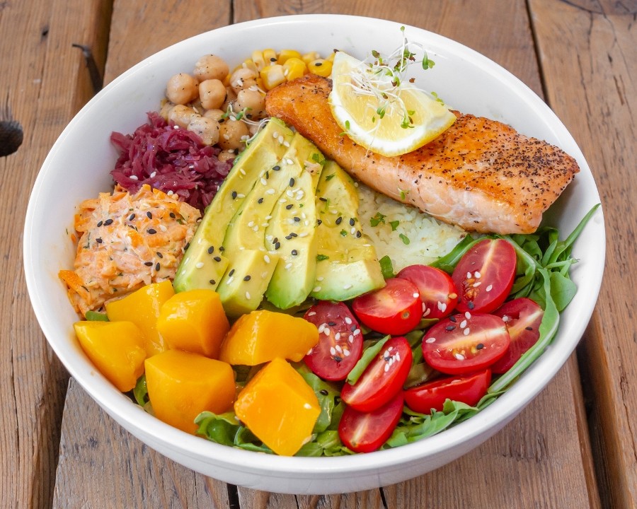 Grilled Salmon Hot Bowl