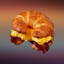 Croissant Breakfast Sandwich with Bacon, Egg and Cheese