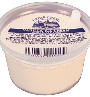 Small Treat Vanilla Ice Cream Cup