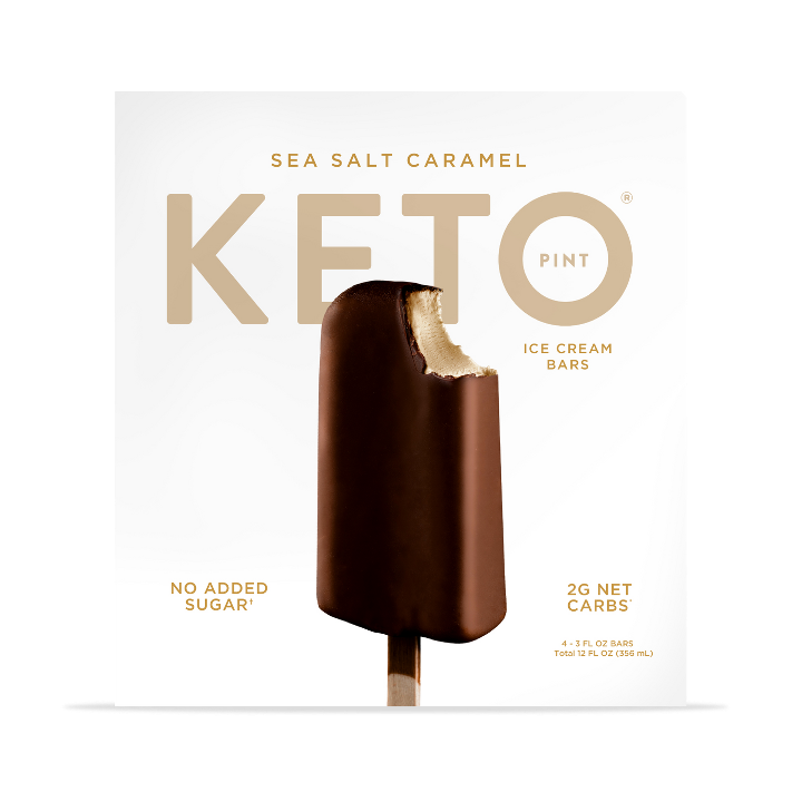 Keto Salted Carmel Ice Cream Bar
