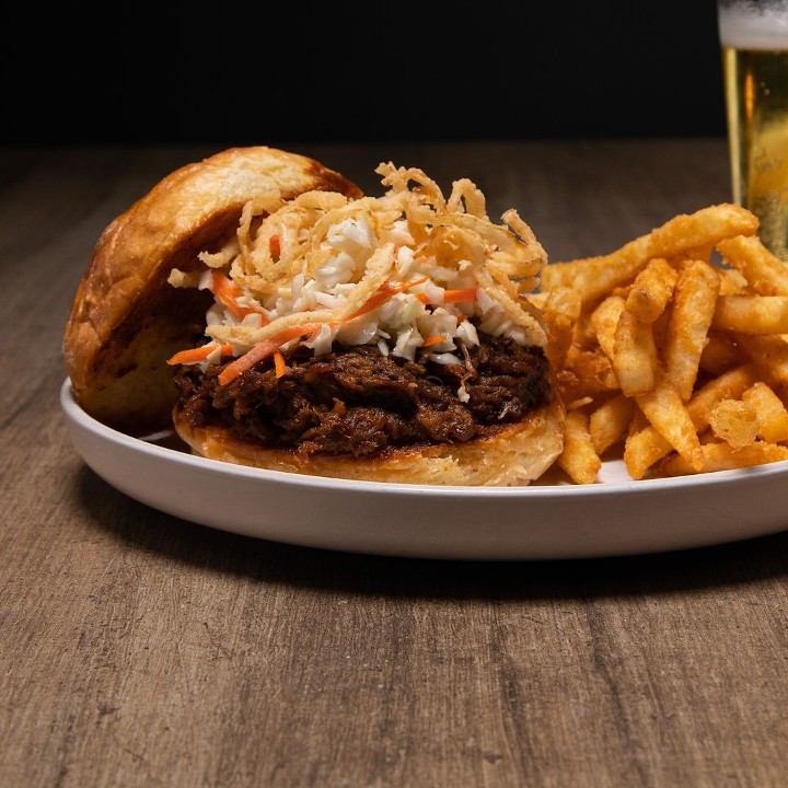 Barbecue Pulled Beef Sandwich