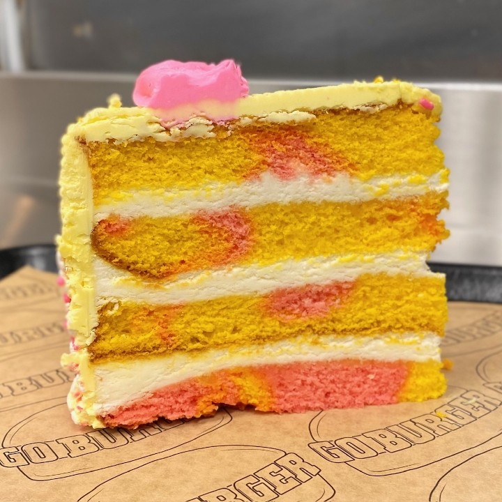 Pink Lemonade Cake Slice