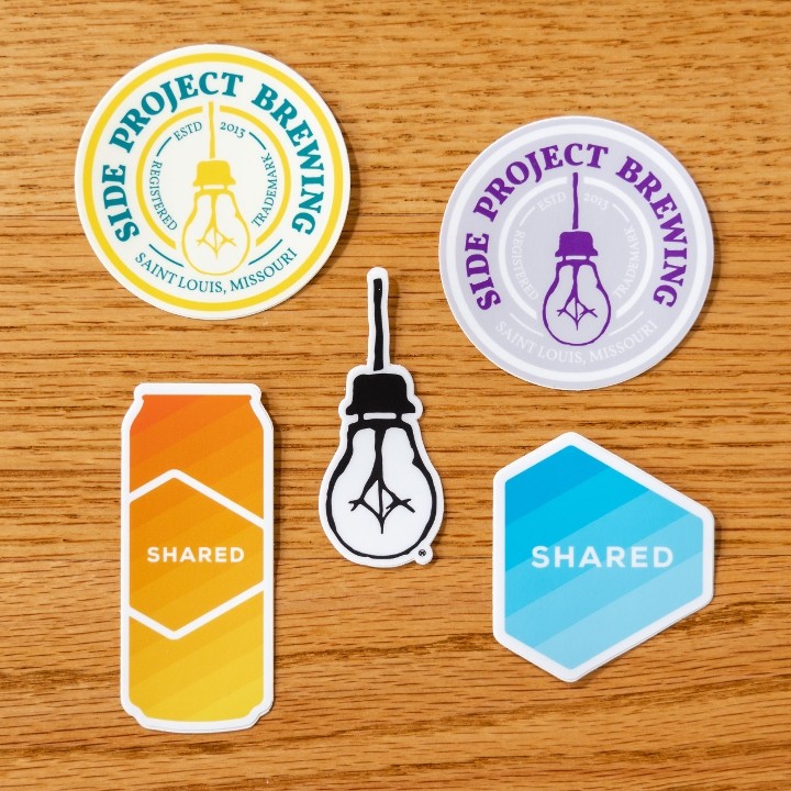 Shared & Side Project 5-pack Stickers