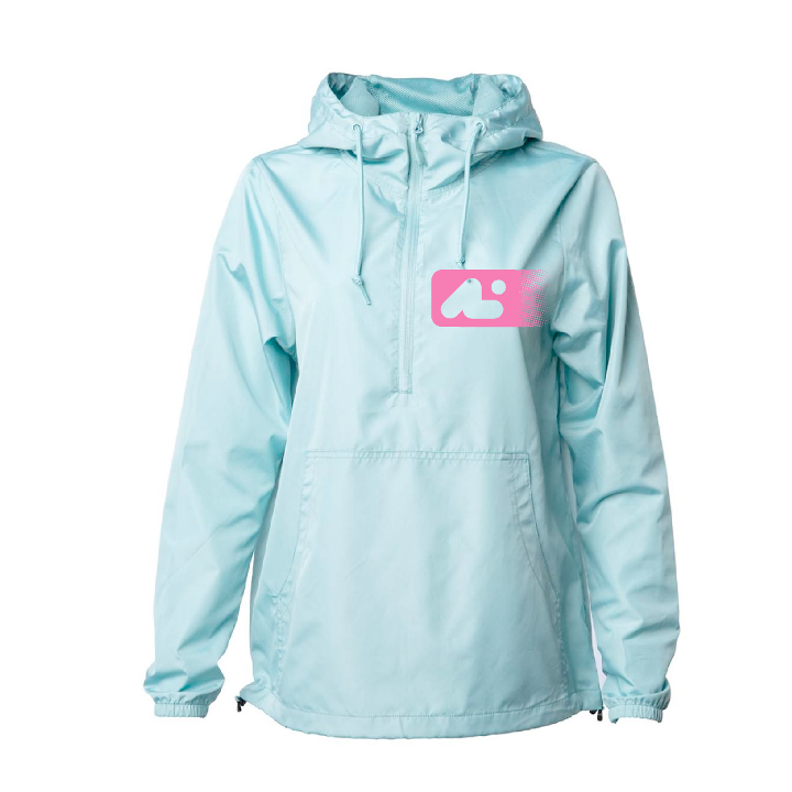 Windbreaker Quarter Zip: Aqua