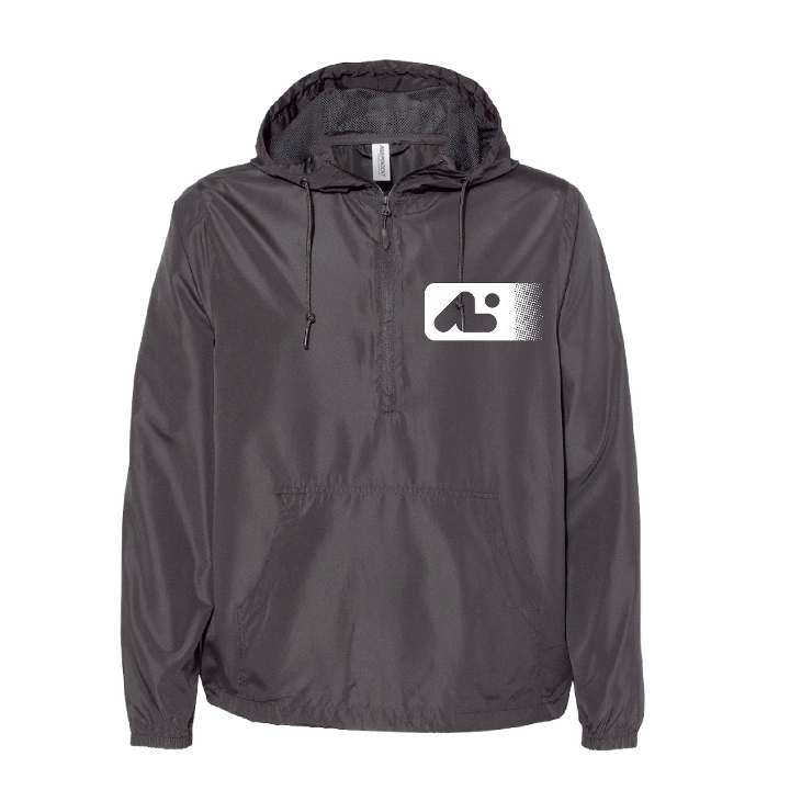 Windbreaker Quarter Zip: Black