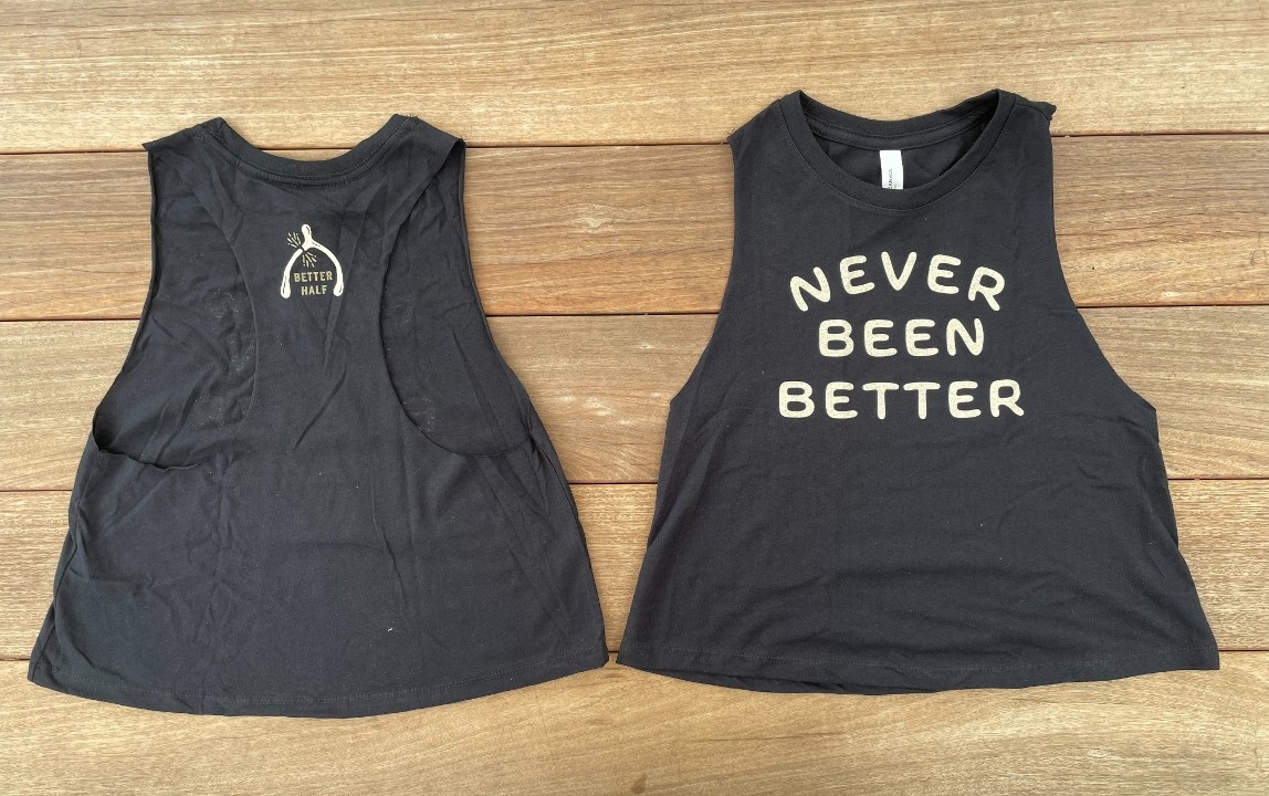 Never Been Better Cropped Tank - Black