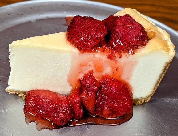 NY Cheesecake with Strawberry Topping