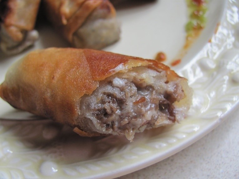 Philly Cheese Steak Spring Roll