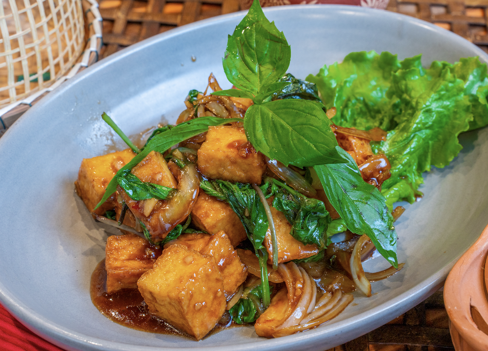 V Tofu with Thai Basil