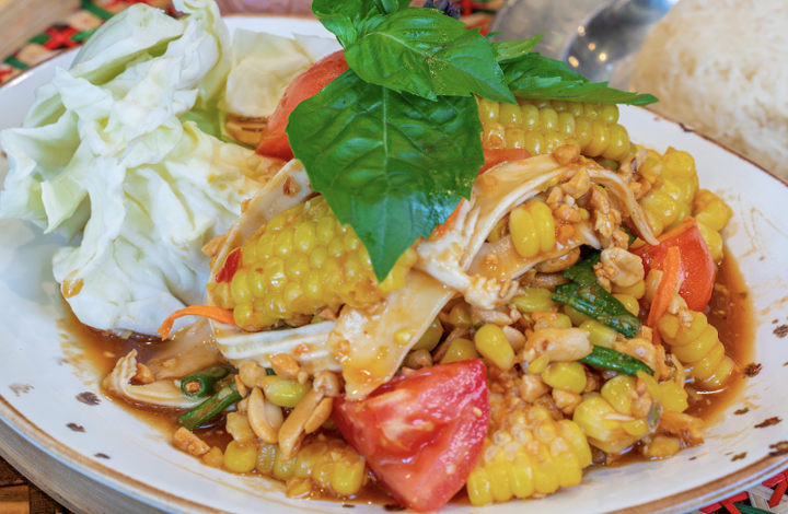 Sweet Corn Salad with Young Coconut