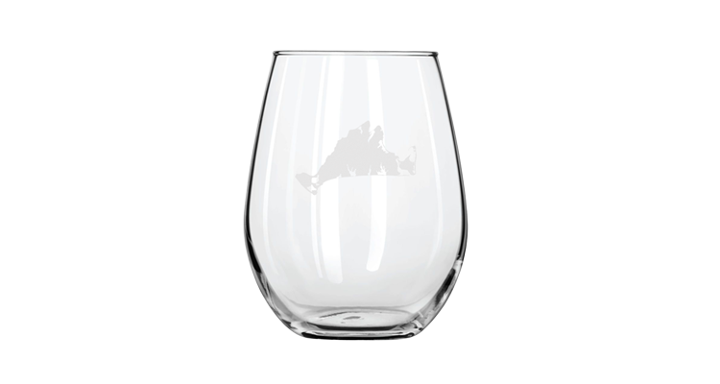 Etched Wine Glass