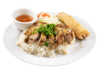 Kid's Grilled Pork with rice+ Egg Roll