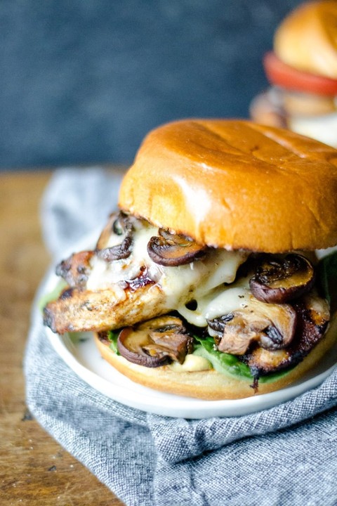 Gruyere Chicken Mushroom Sandwich