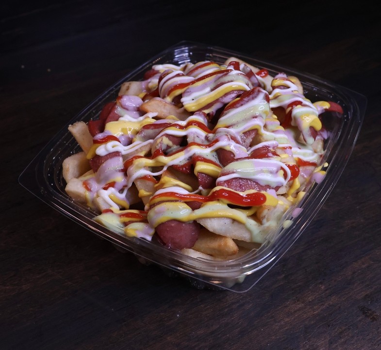 Salchipapa - Peruvian Hot Dog & Fries Street Food