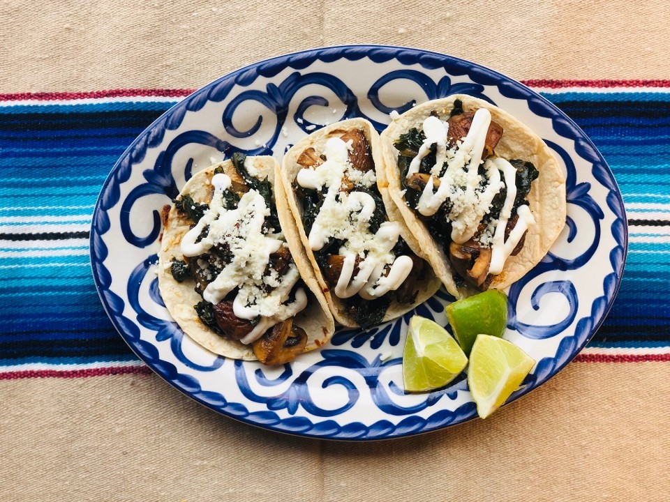 Spicy Kale & Mushroom Tacos