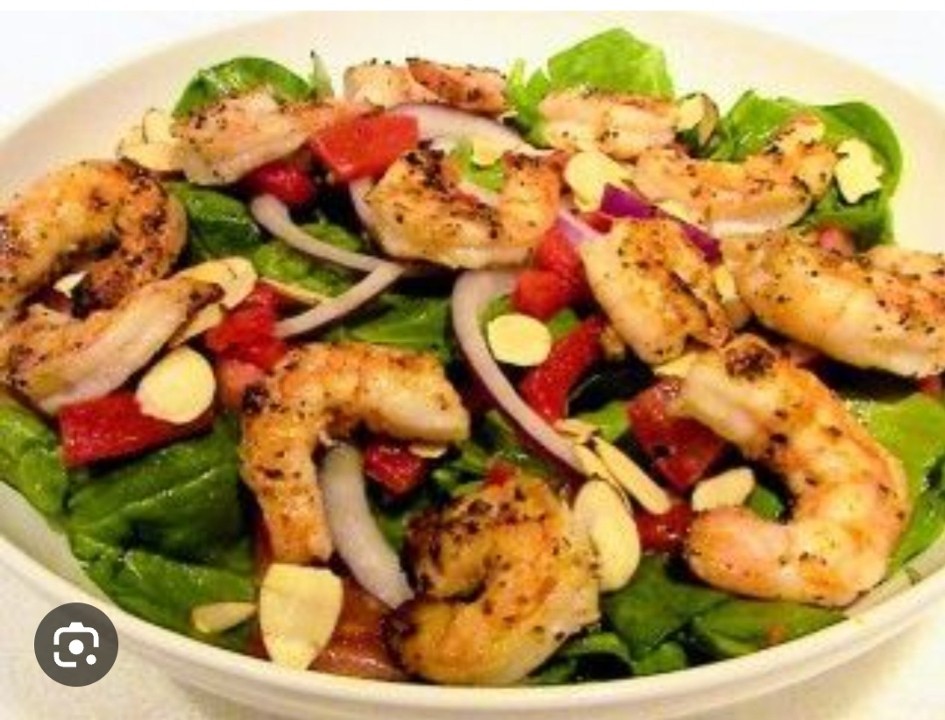 Grilled Shrimp and Greens