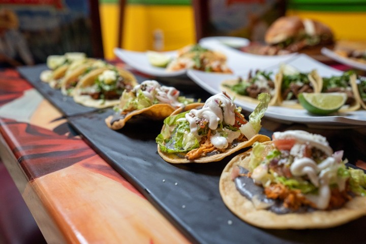 Three Chicken Thinga Tostadas