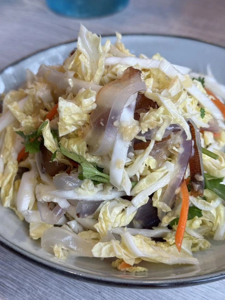 A10脆口菜心拌红蜇 Crispy Chinese Cabbage in Vinegar with Jelly Fish Head