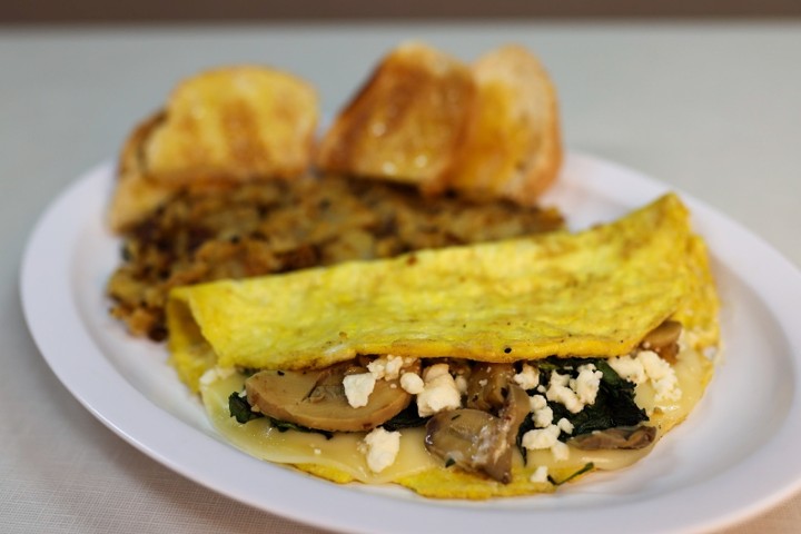 Spinach, Feta & Mushroom Omelette