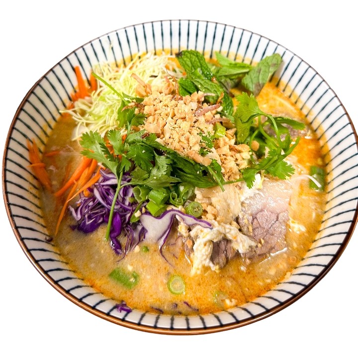 "Mee ka tee"  Lao peanut curry noodle soup