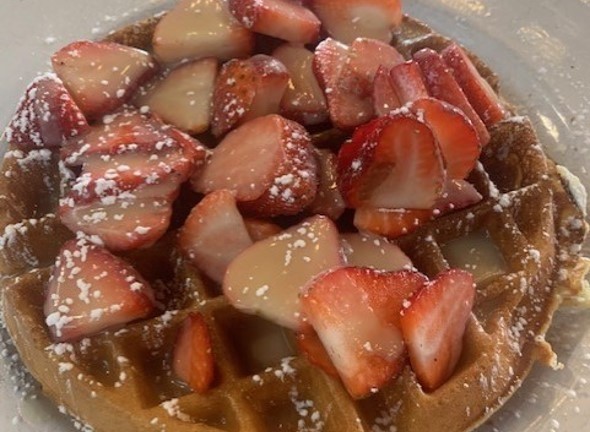 Strawberry 'N Salted Caramel Waffle