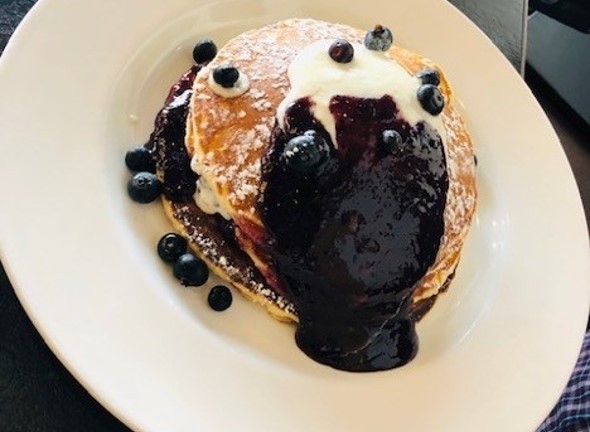 Lemon Ricotta Blueberry Pancakes