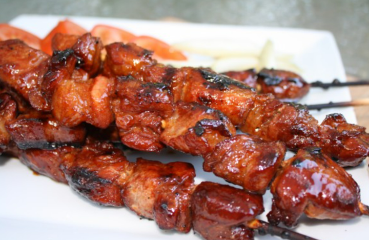 Single BBQ Pork Skewer