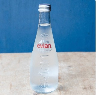 evian bottled water small