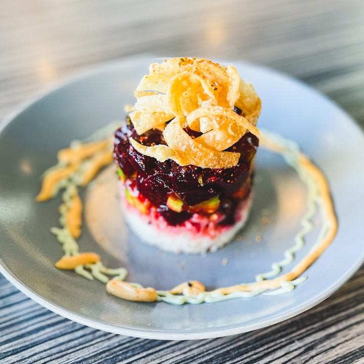 Beet and Avocado Poke