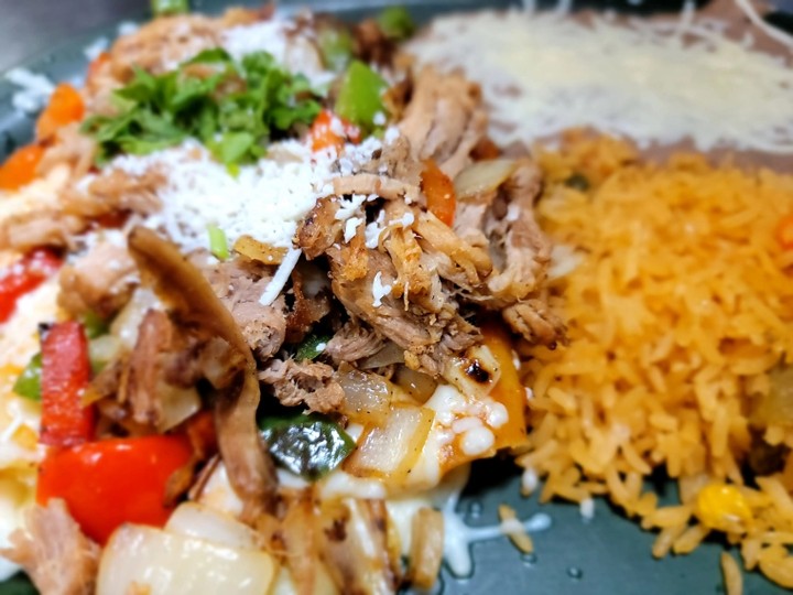 Enchiladas Con Carnitas