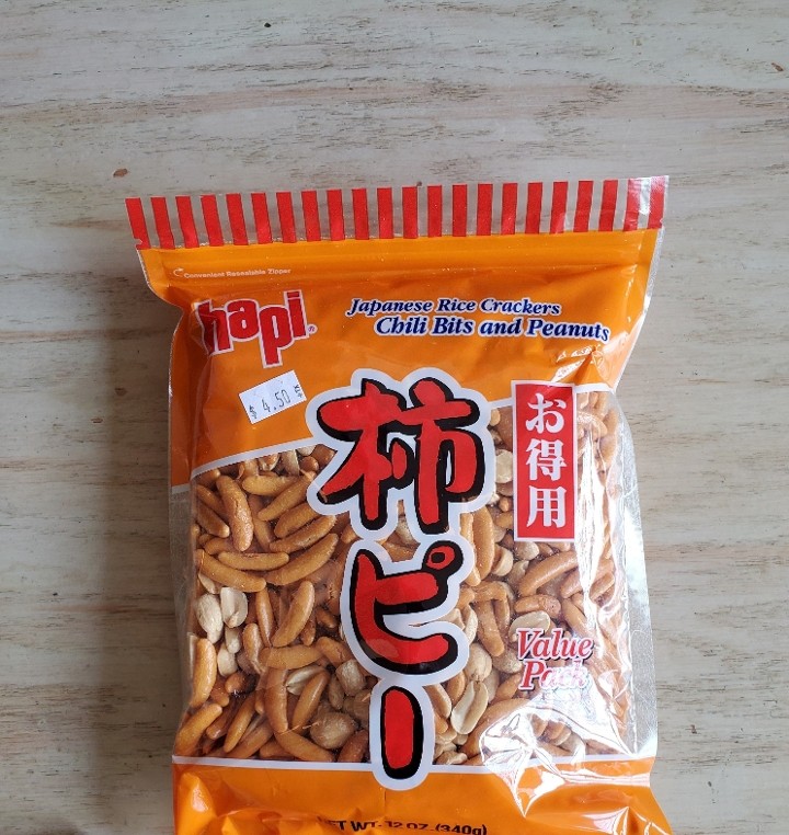 A36 Hapi Rice Crackers Chili Bits and Peanuts