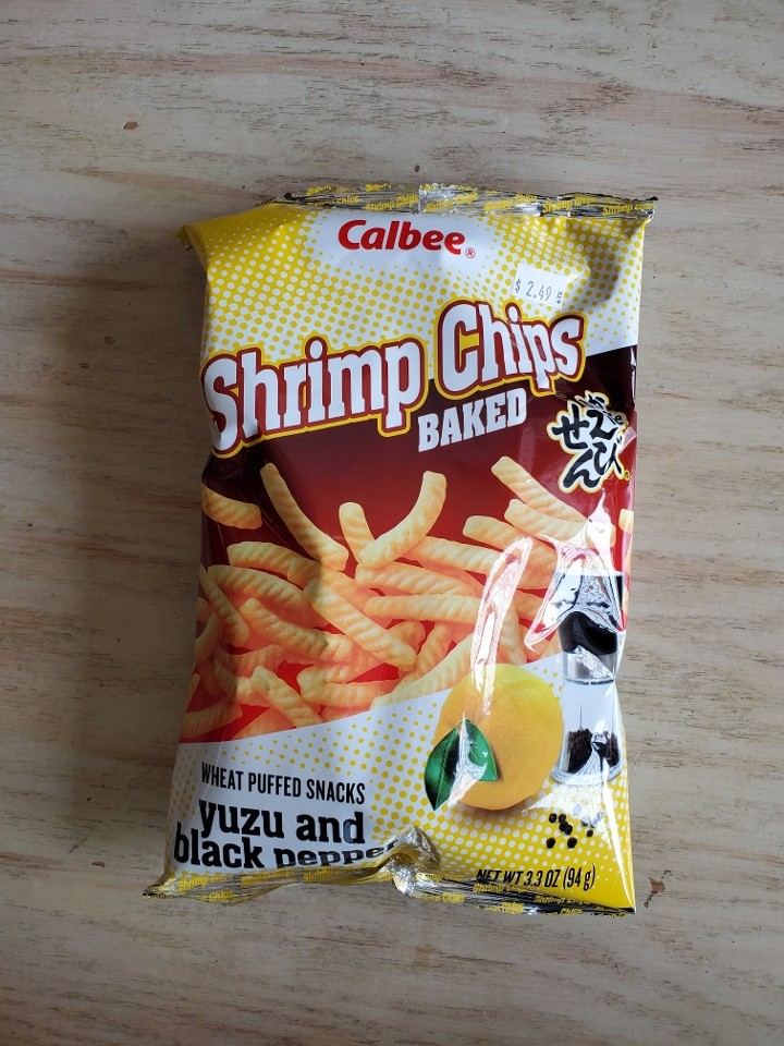 A30 Calbee Baked Yuzu and Black Pepper Shrimp Chips