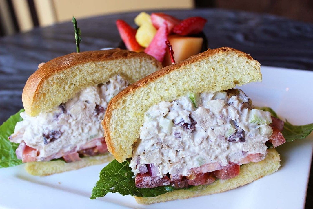 Cranberry Almond Chicken Salad Sandwich