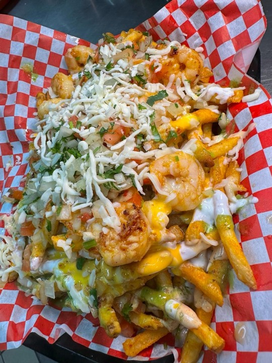Garlic Shrimp Fries (  Mexican street style)