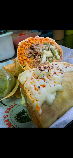 Chile Relleno Burrito (WITH MEAT)