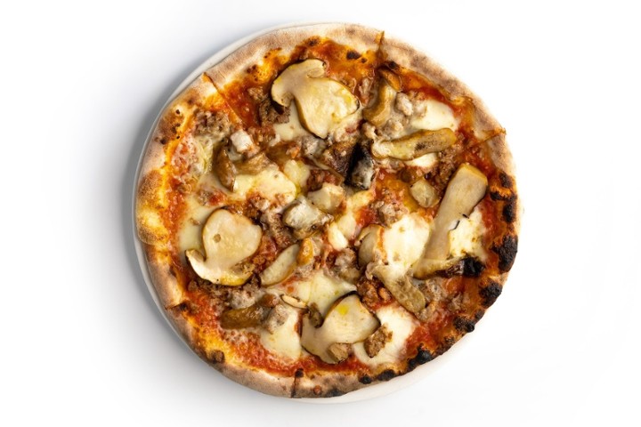 Pizza Salsiccia, Asiago e Porcini