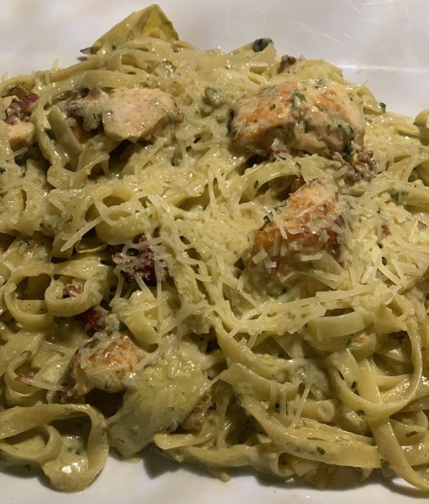 Salmon Pesto Pasta