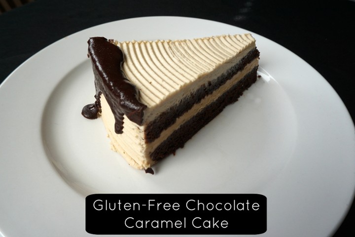 GF/Vegan Chocolate Caramel Cake