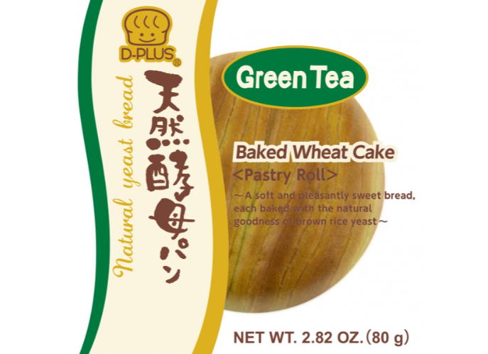 D-Plus Baked Wheat Cake Green Tea Flavor 2.82 oz