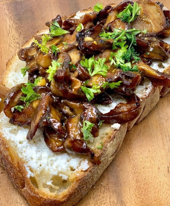 Mushroom & Goat Cheese Toast