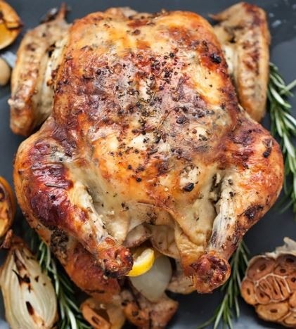 Roasted Chickens w/ Rosemary & Garlic (2 Chickens, Cut)