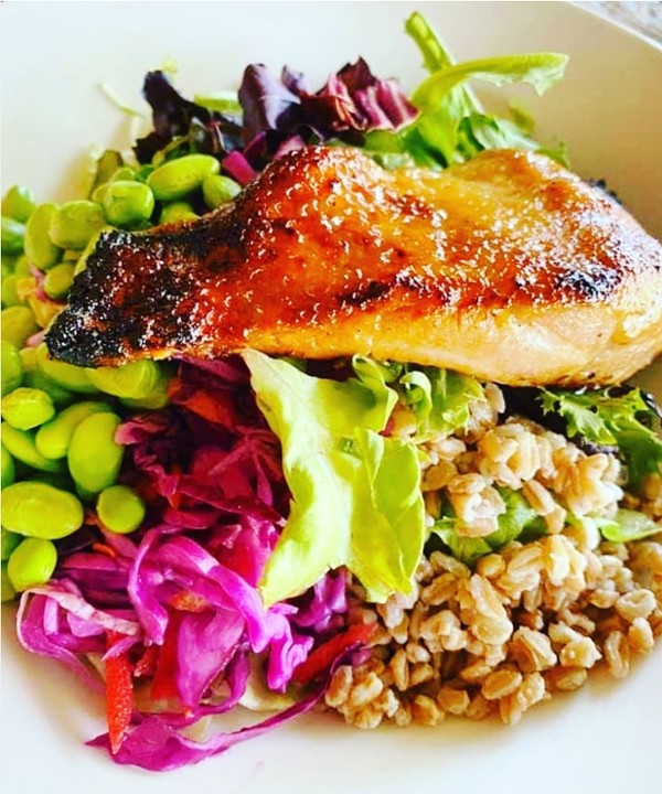 Miso-Glazed Marinated Salmon Bowl