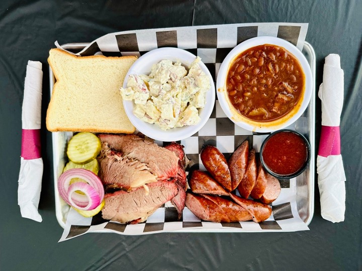 Two Meats BBQ Plate
