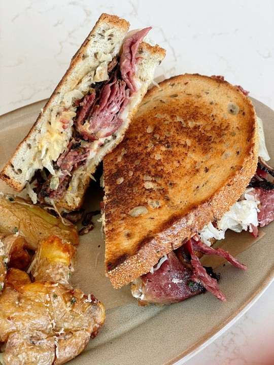 half + half reuben sandwich