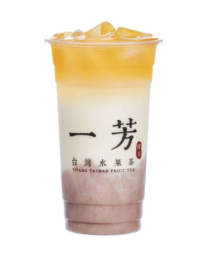Fresh Taro Green Tea Latte 大甲芋頭綠茶鮮奶