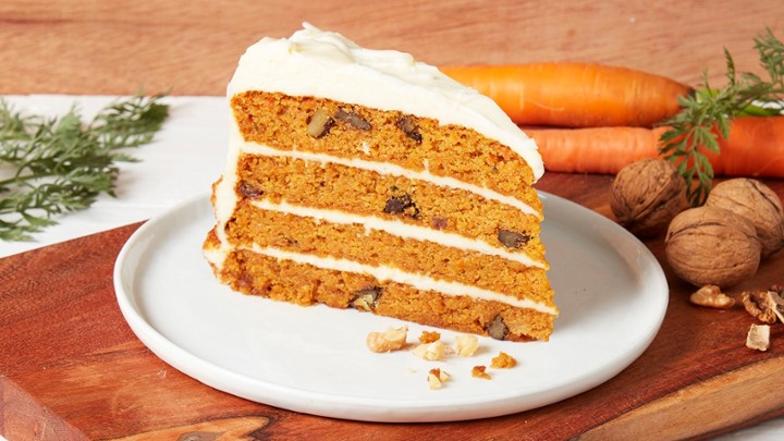 Walnut Carrot Cake Slice