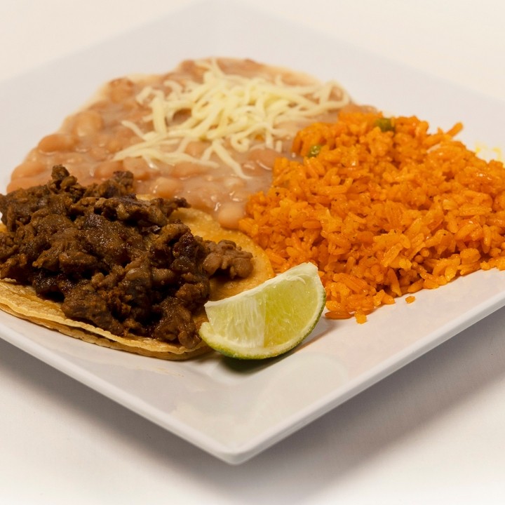 Kids Taco With Rice And Beans